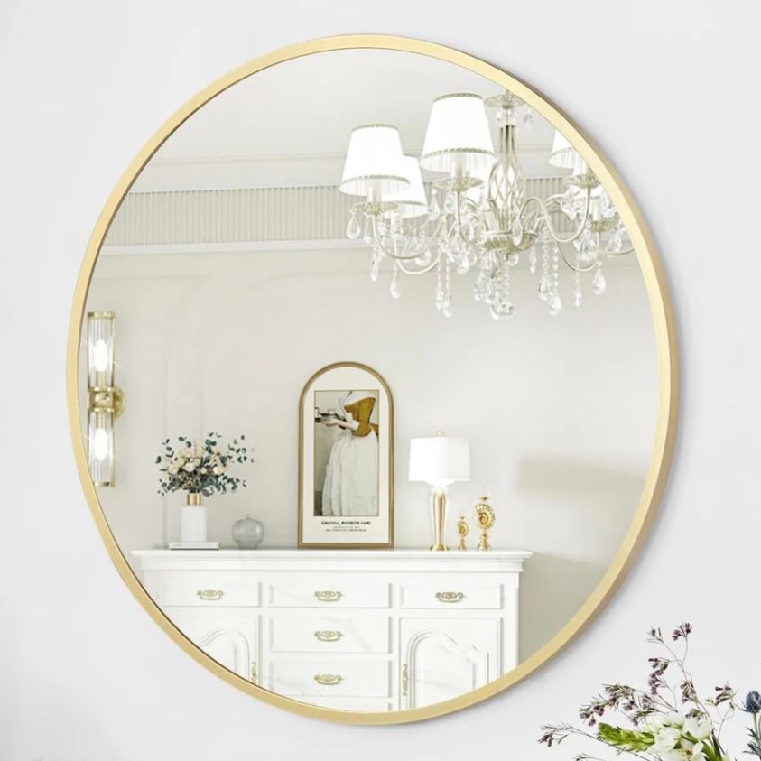 24” Gold Bathroom Mirror
