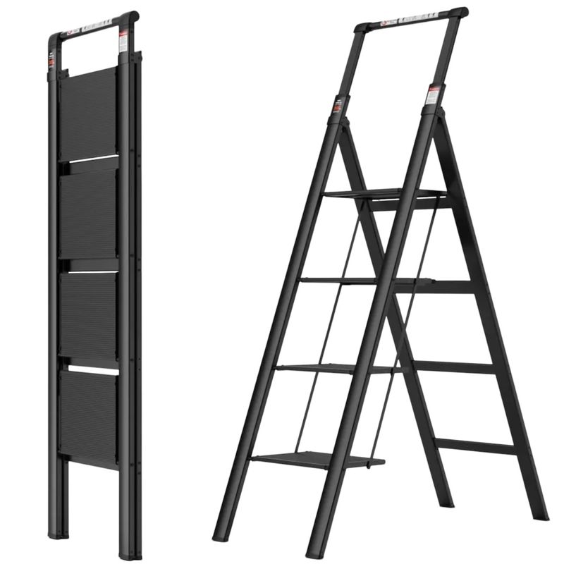 4 Step Ladder with Retractable Handgrip