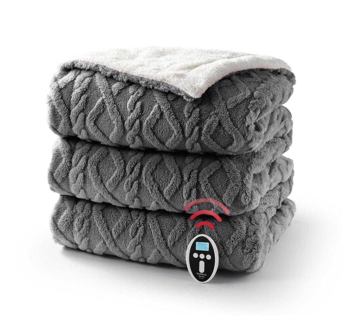 XL electric heated blanket -  gray