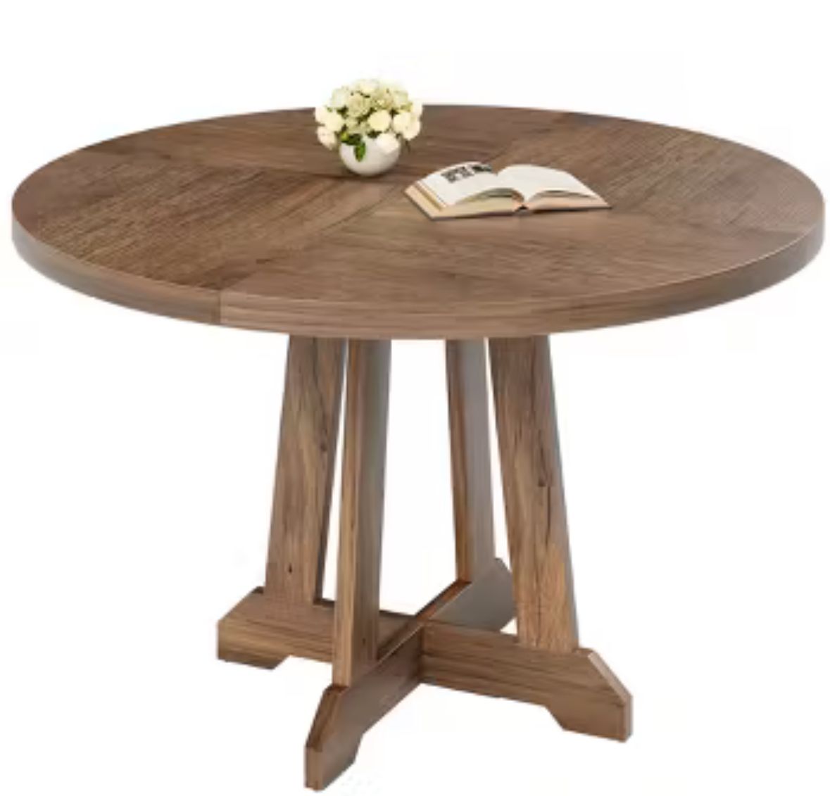 Round dining table - brown