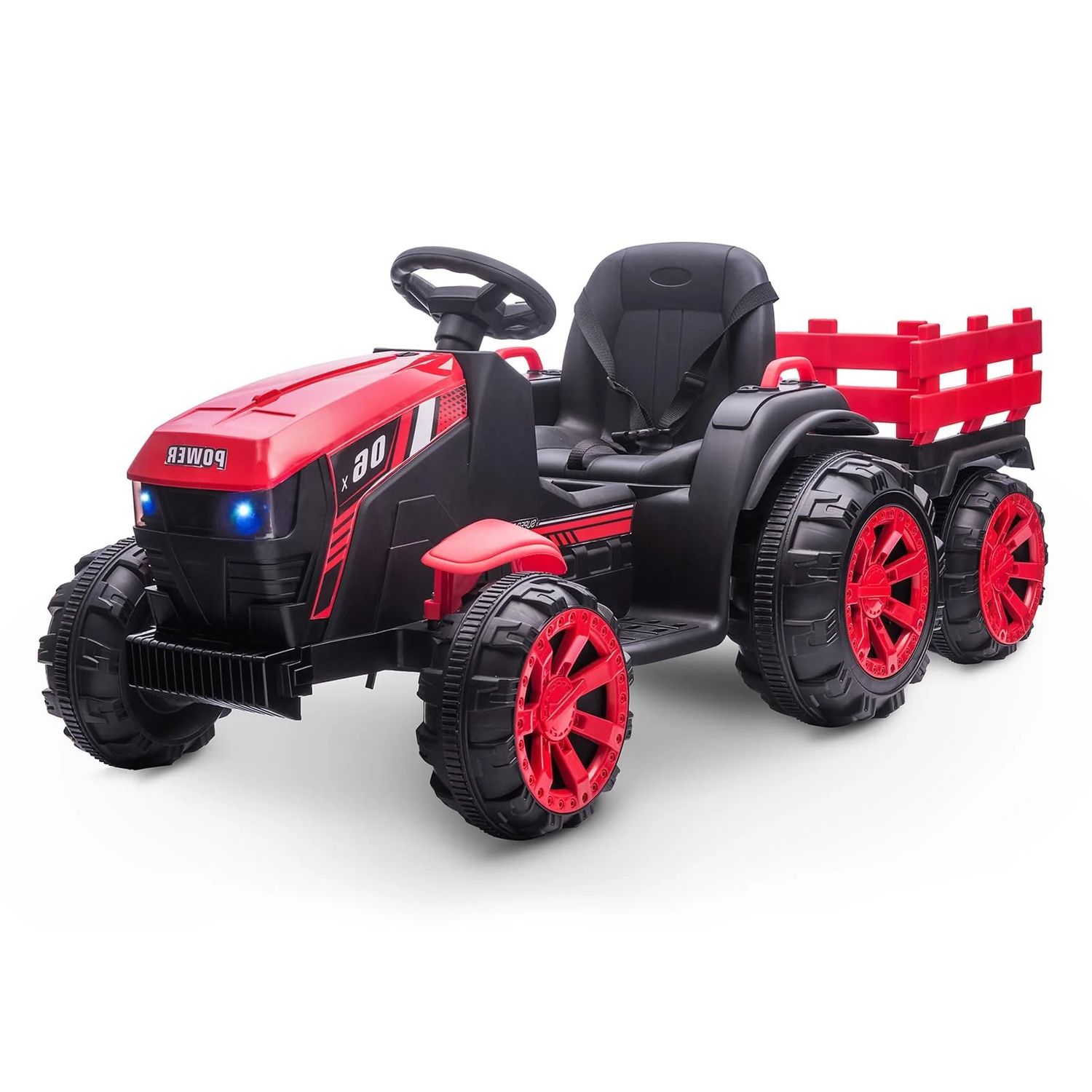 12v Kids Ride on Tractor with Trailer
