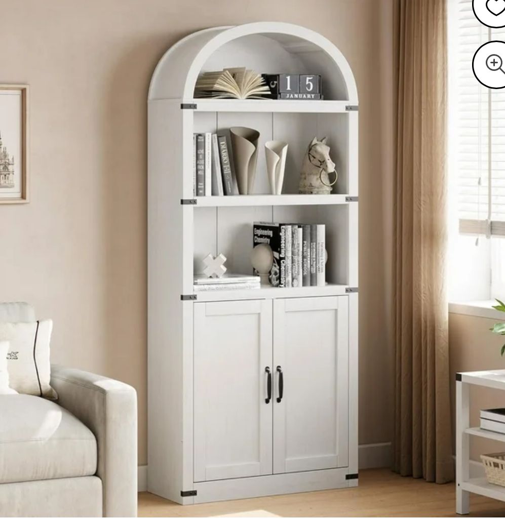 Farmhouse bookcase cabinet