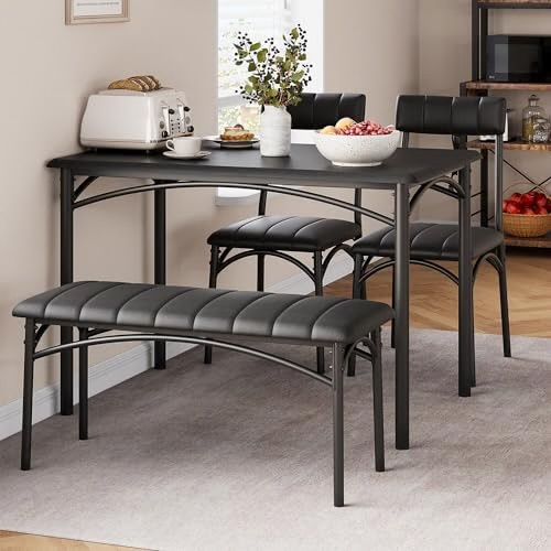 Dining Table Set with Chairs and Bench