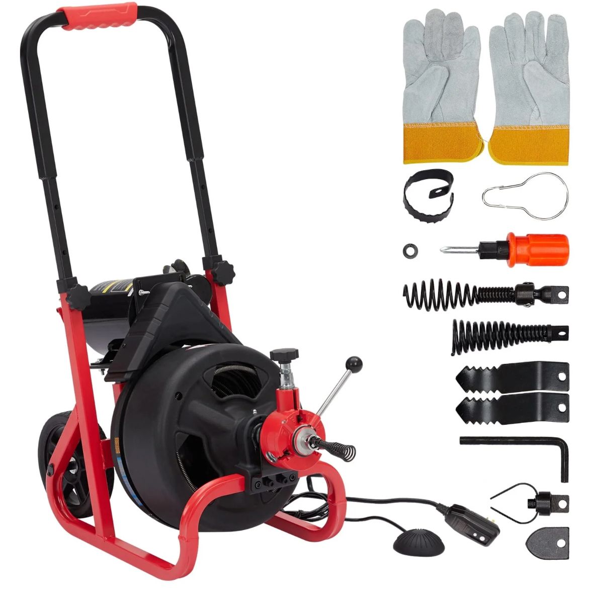 100 ft drain snake With AUTO FEED 3/8