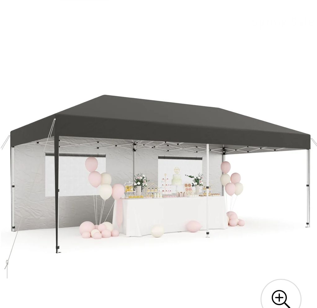 10x20 pop up canopy with 2 side walls