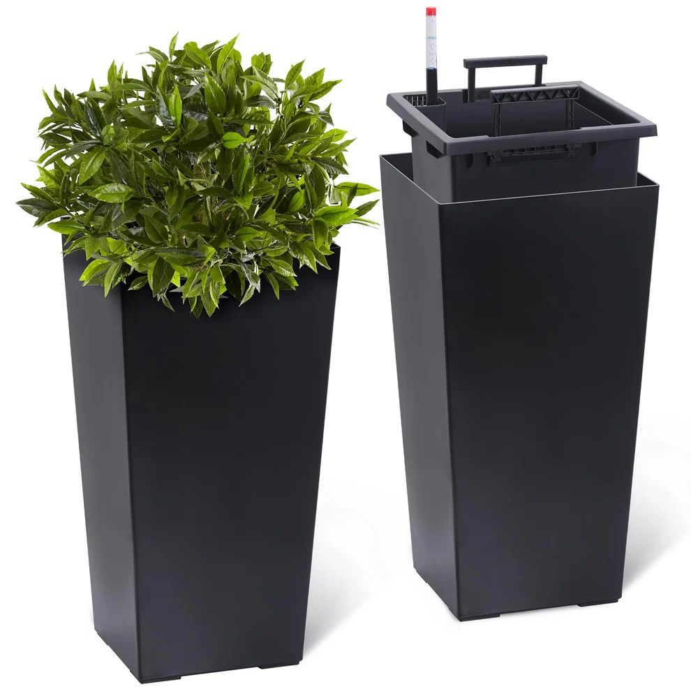 23” self watering Planters SINGLE - BLACK