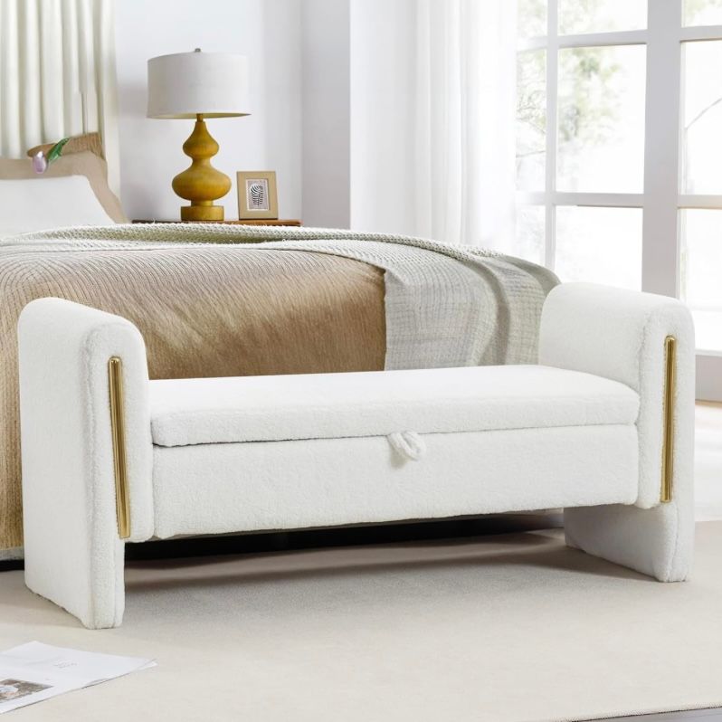 Ottoman Storage Bench, 53&quot;