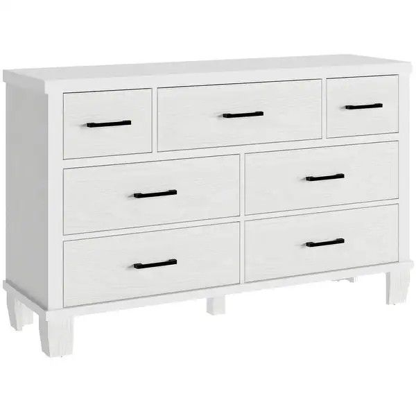 Modern Wood Dresser 7 Drawer
