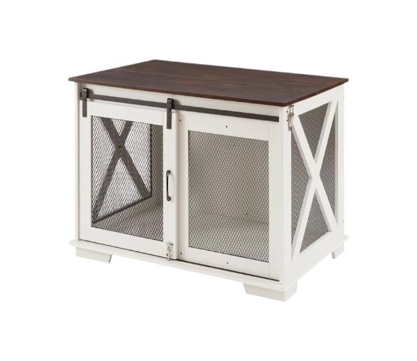 Farmhouse Sliding Door Dog Crate