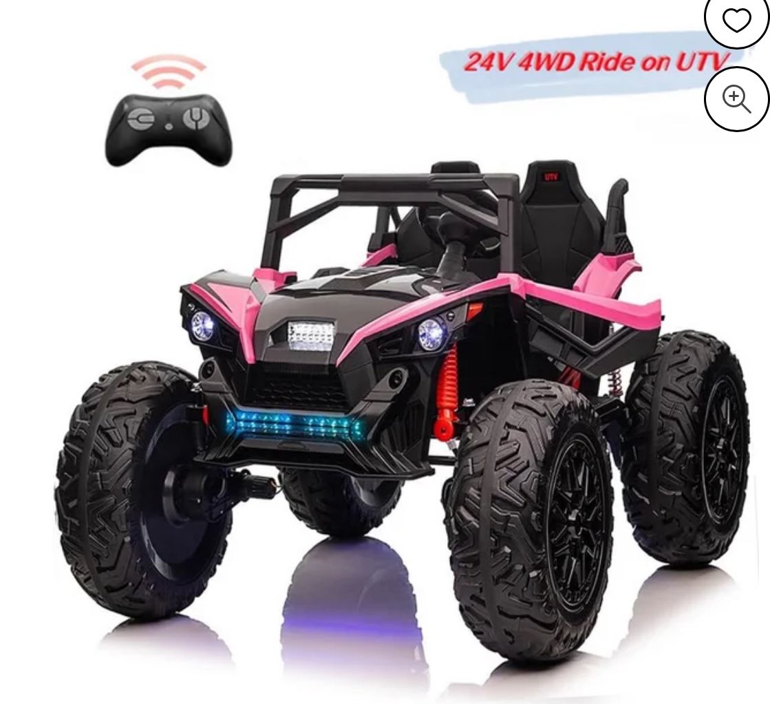24V 10Ah 2 Seaters Ride on UTV - pink
