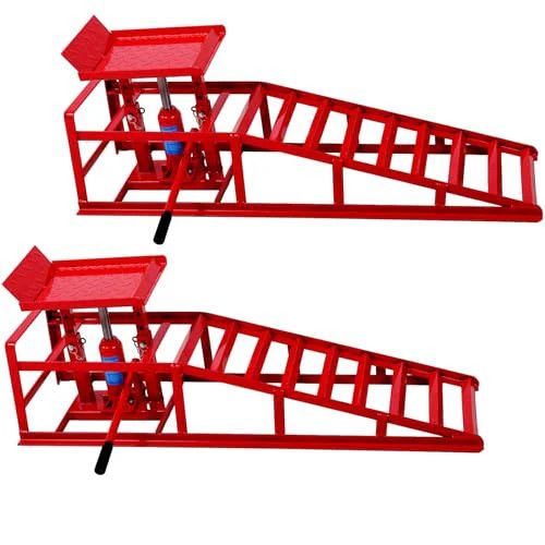 Auto Car Truck Service Ramps,12000lbs(5T) Lift Height Adjust 9.8&quot;-15&quot;
