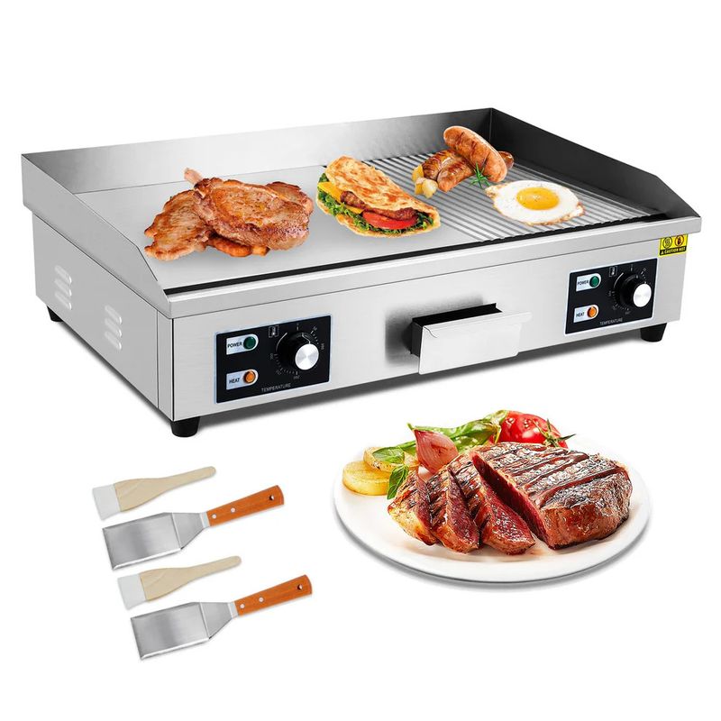 29 Inch Commercial Electric Griddle with Fluted surface