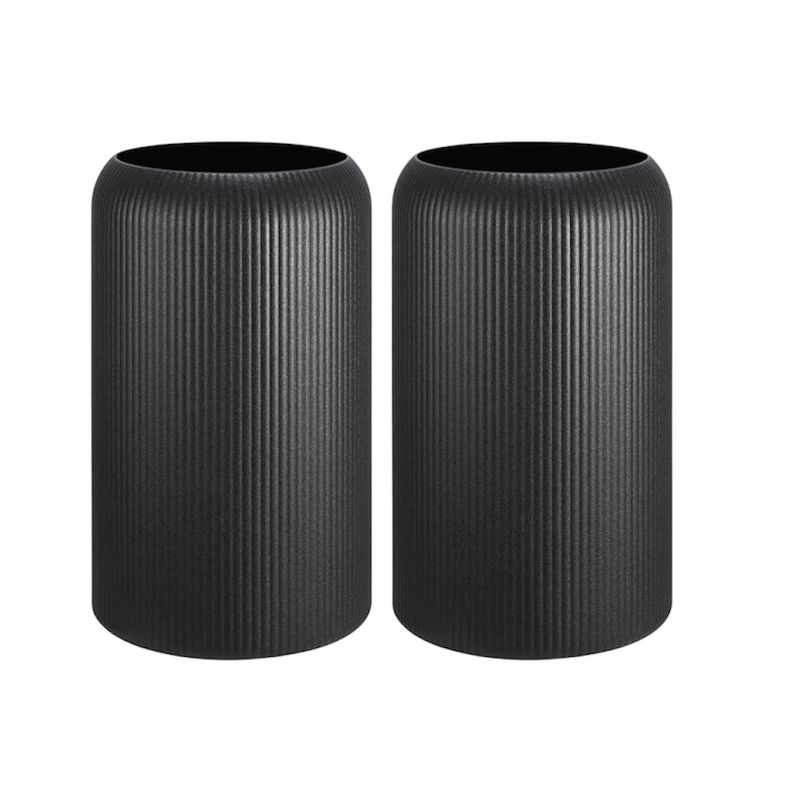 29 Inch Tall Round Planters Set of 2