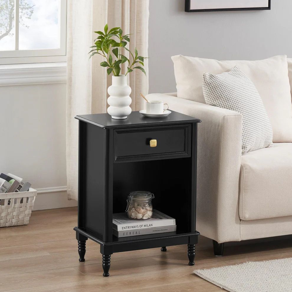 Black Night Stand Set of 2