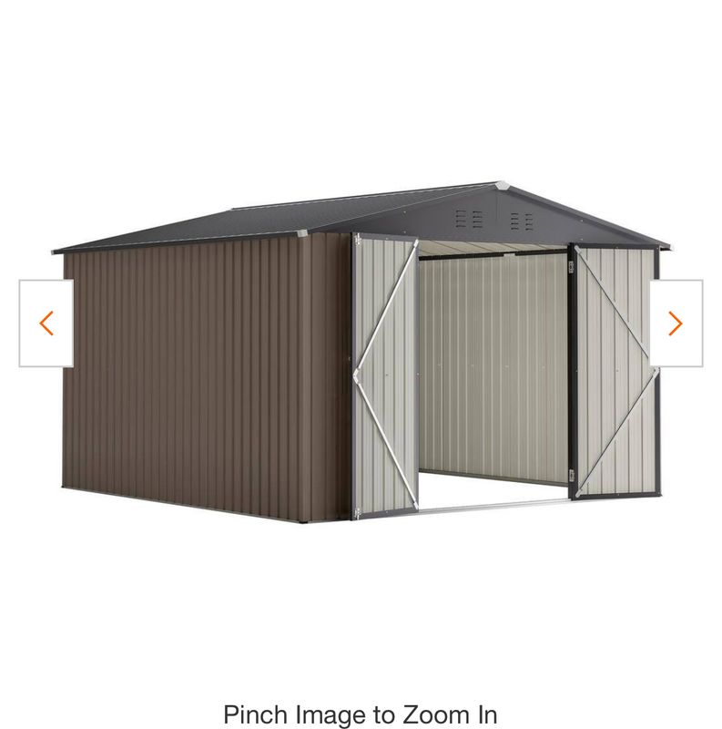 10x10 metal shed - all brown - NO INSTRUSTIONS