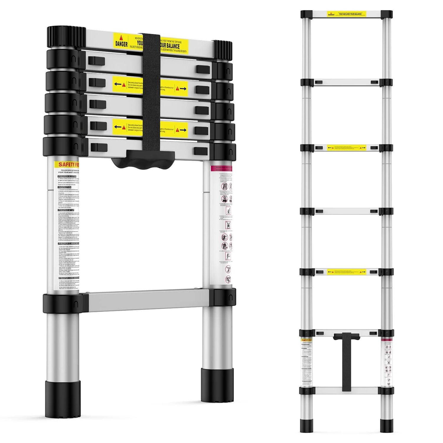 6.6FT Aluminum Telescoping Ladder