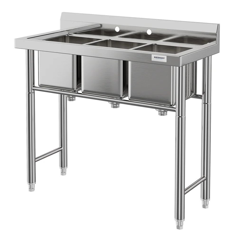 Stainless Steel Utility Sink,39&quot;x 17.6&quot; x 33.7&quot;