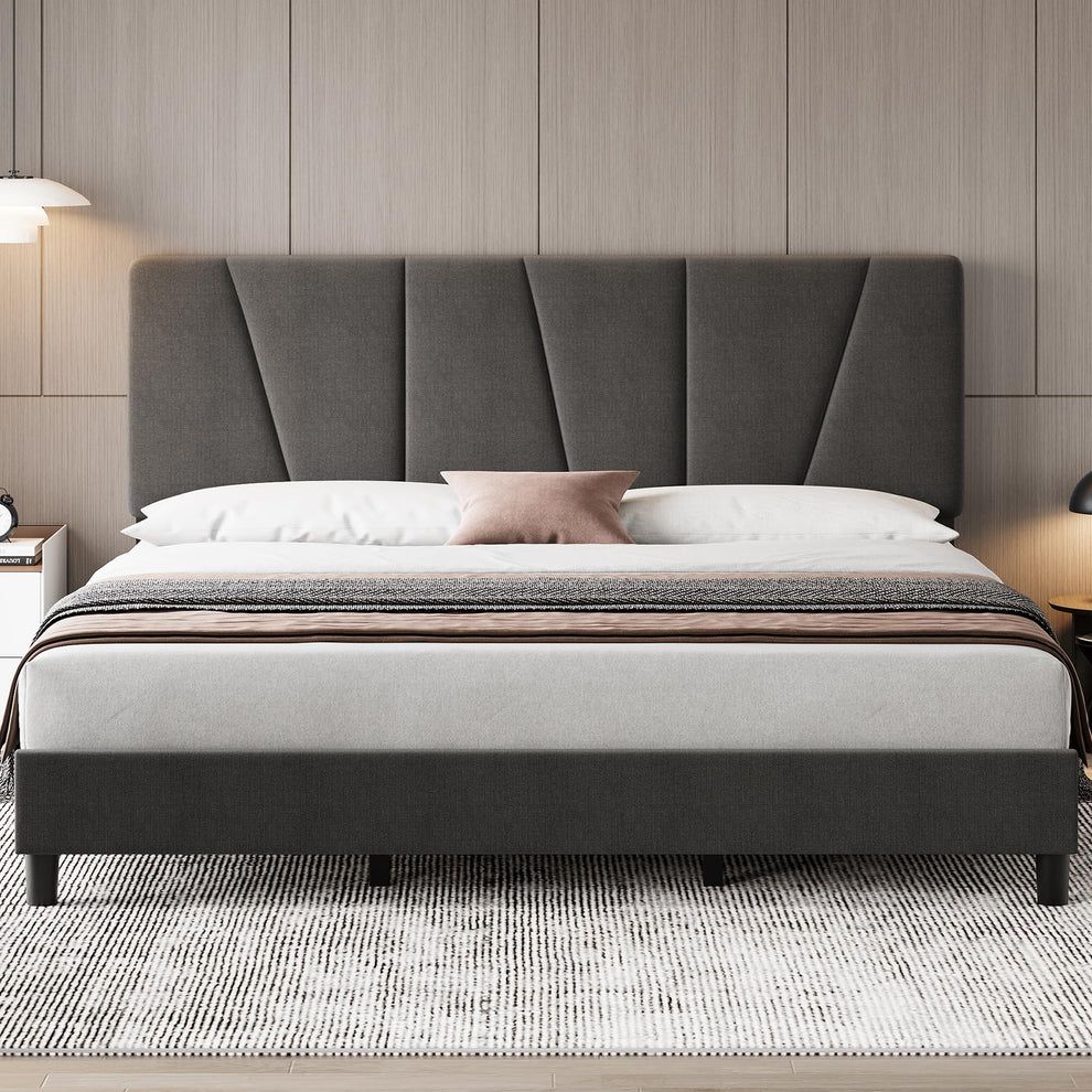 King bed frame and headboard
