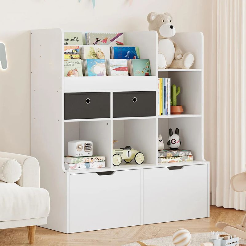 Kids Bookshelf 47.8in Toy Storage Organizer