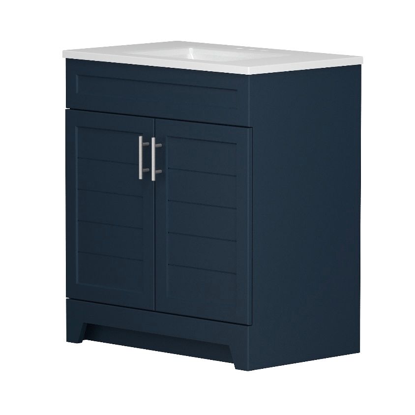 30-in Deep Blue Bathroom Vanity