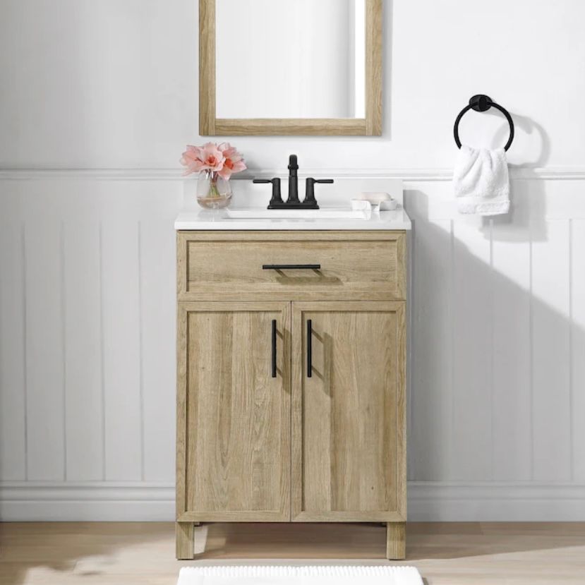 24-in Light Oak Bathroom Vanity