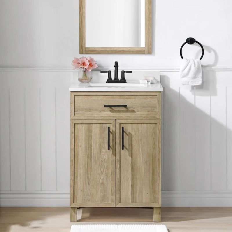 24-in Light Oak Bathroom Vanity