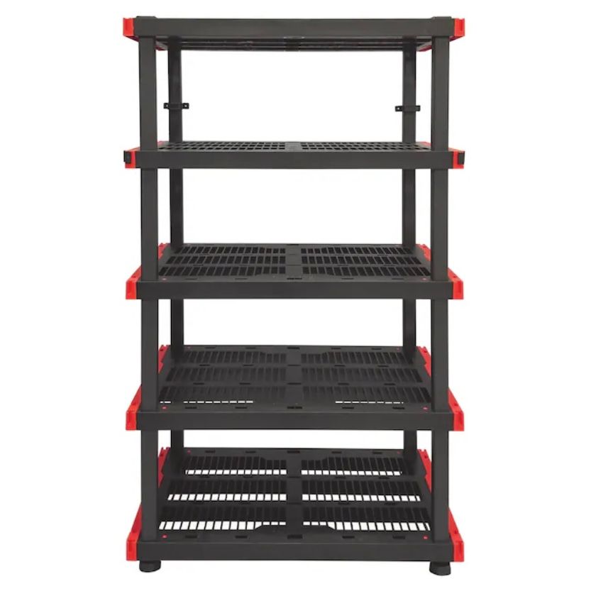 5-Tier Plastic Freestanding Shelving Unit