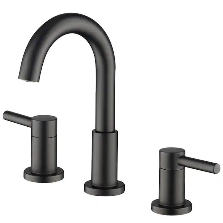 A+R Matte Black Bathroom Sink Faucet
