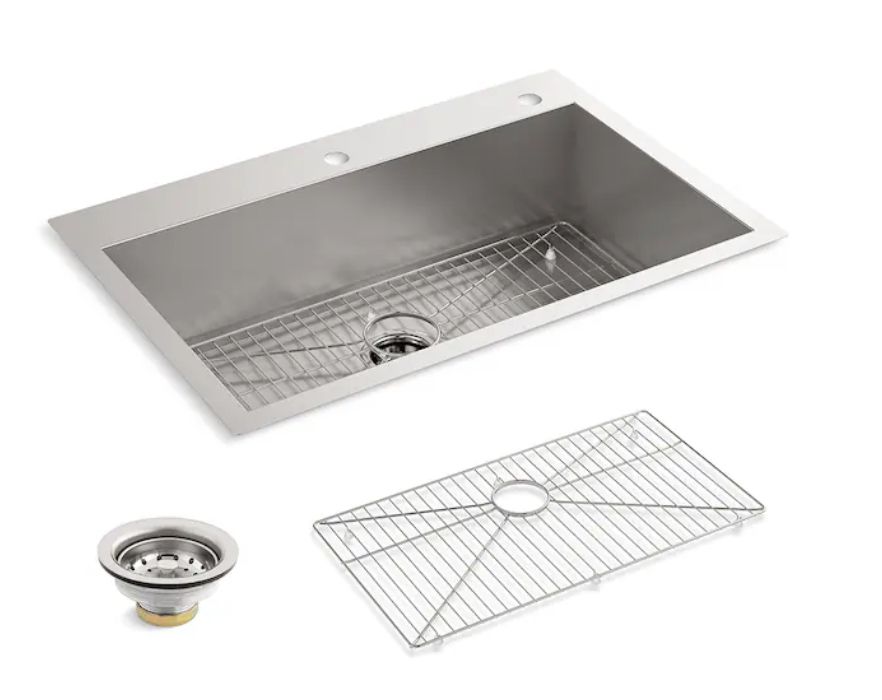 Stainless steel sink 33x22x9