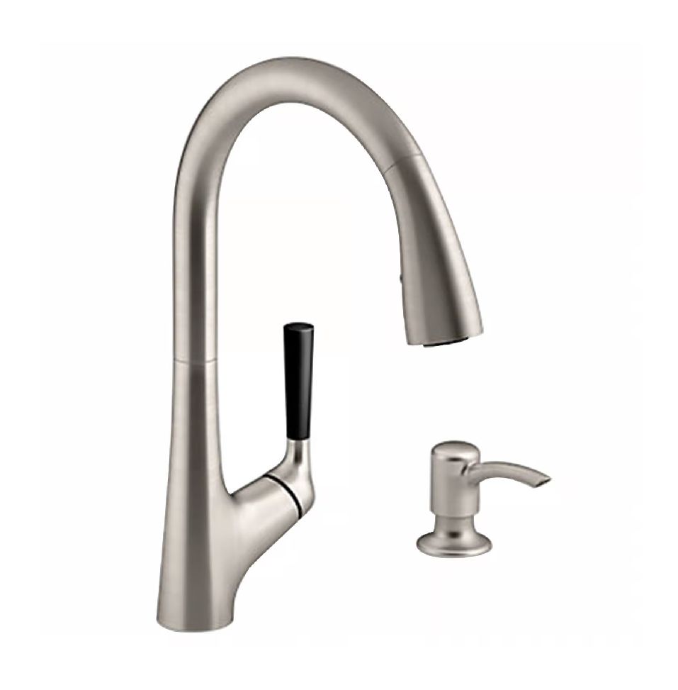 Kitchen faucet with interchangeable handle