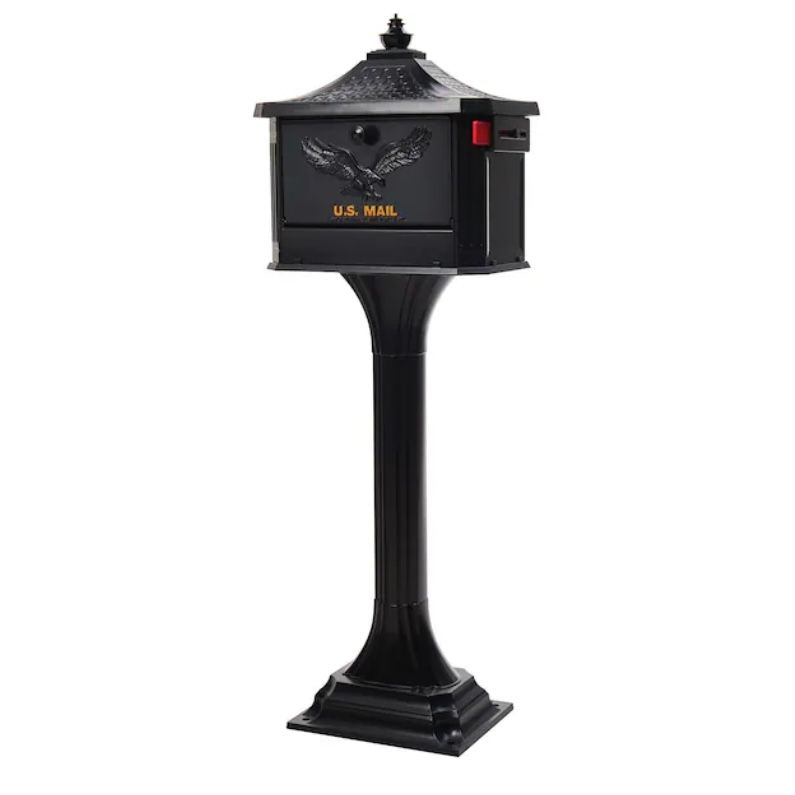 Hamilton Metal Mailbox with Post