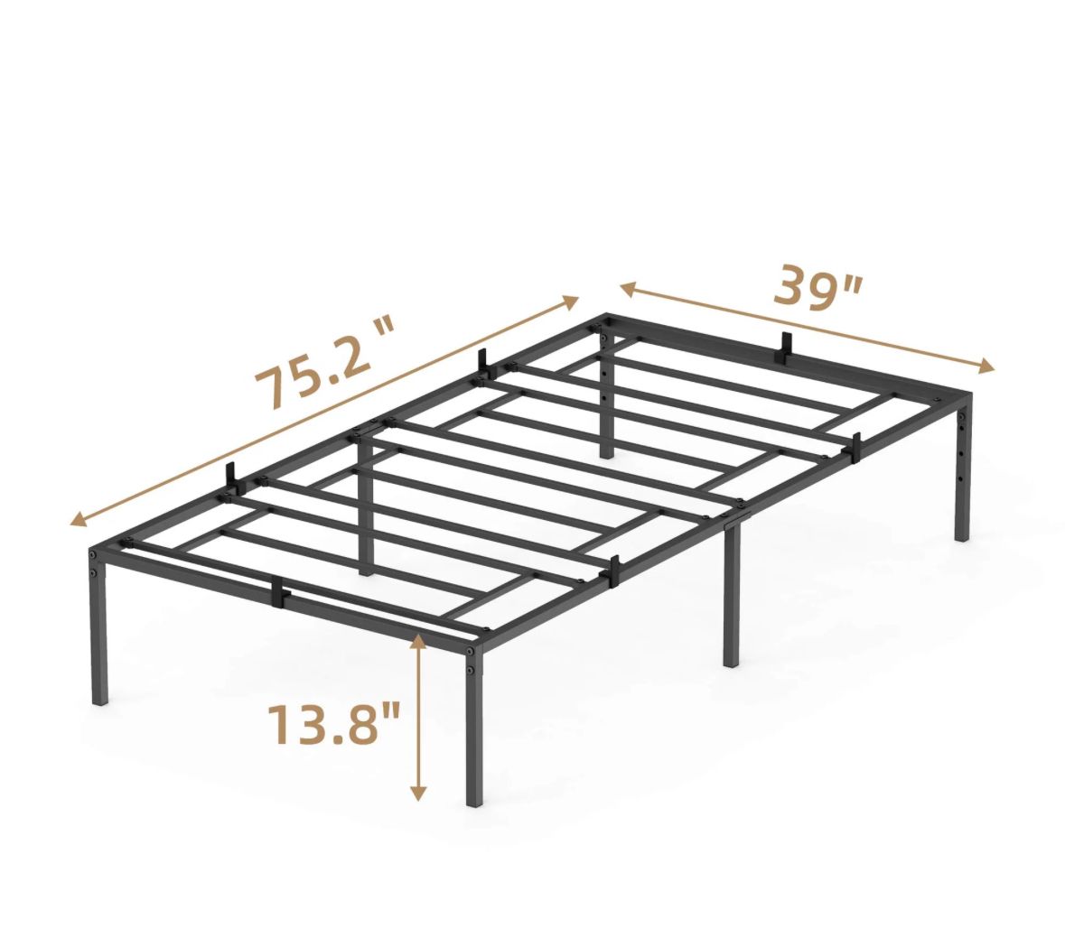 Twin bed frame 13.8” height