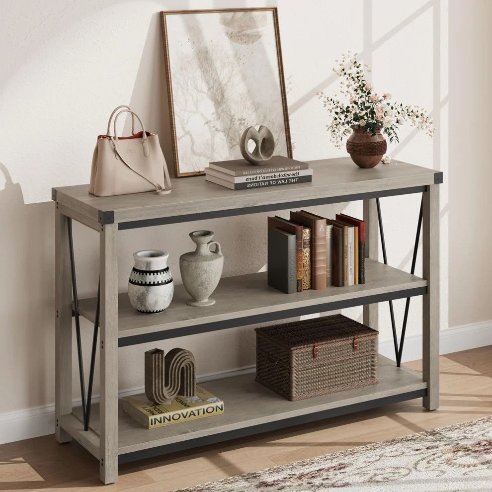 Farmhouse Entryway Table,47 Inch