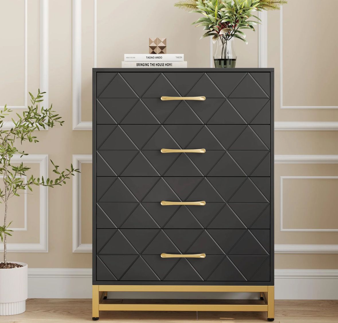 Black 4 drawer dresser