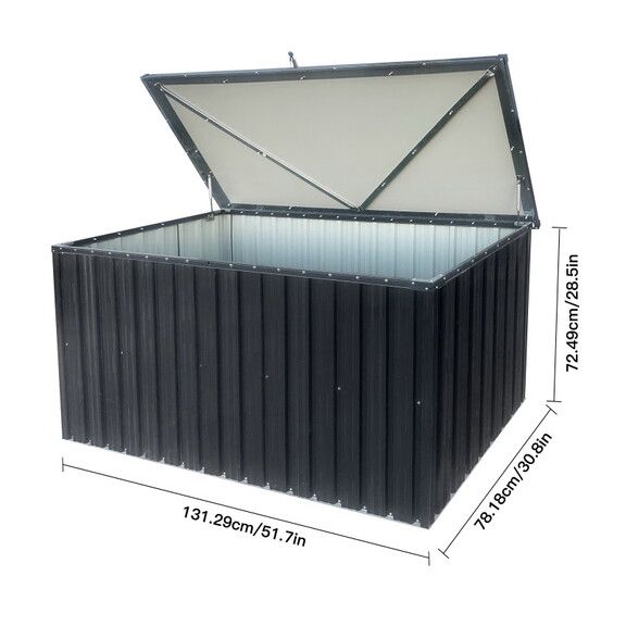 Metal Outdoor Storage Box 51x30x28”
