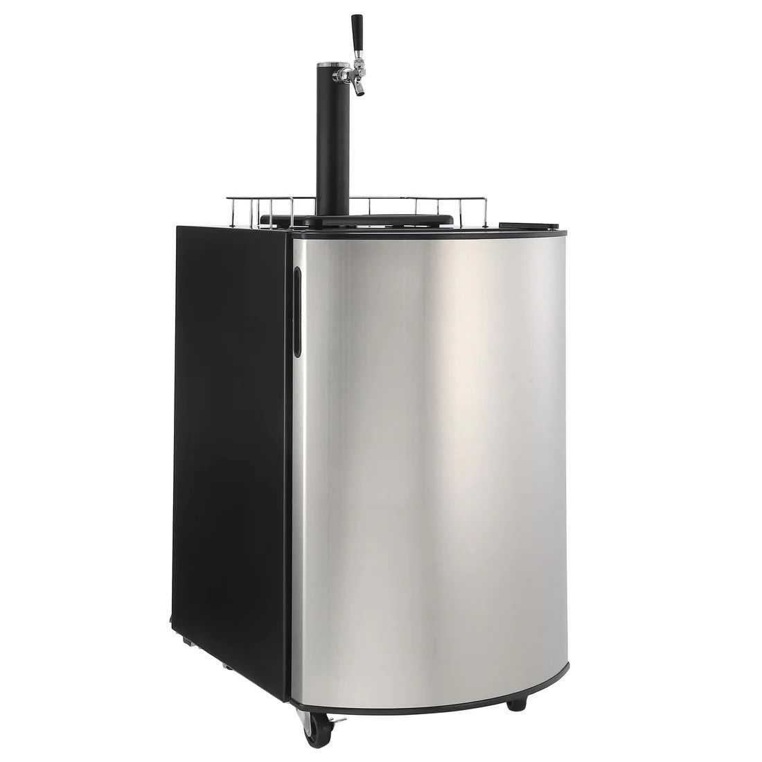 Kegerator and Keg Beer Cooler, Single Tap Draft Beer Dispenser, Full Size Keg