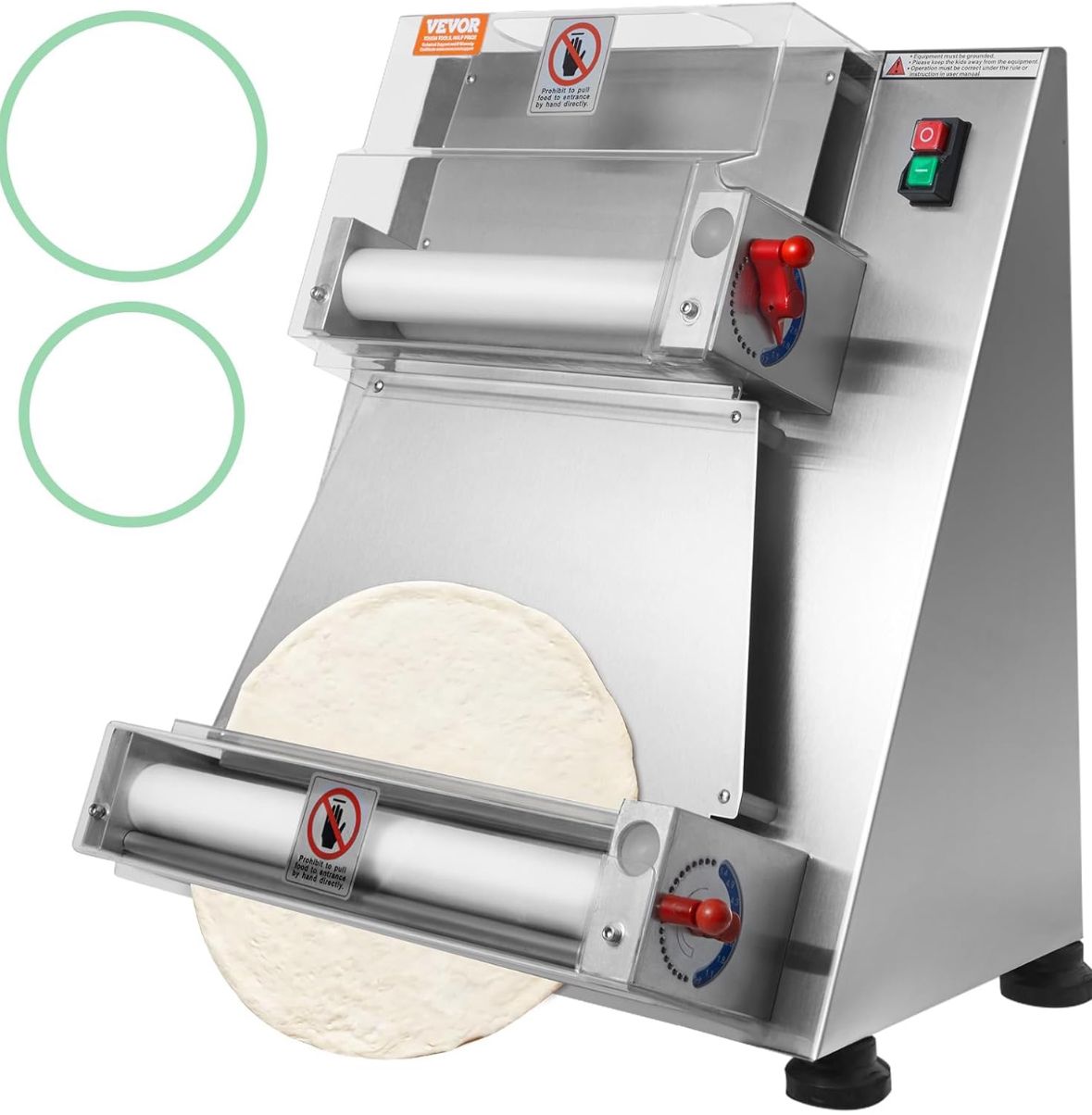 Commercial pizza dough roller