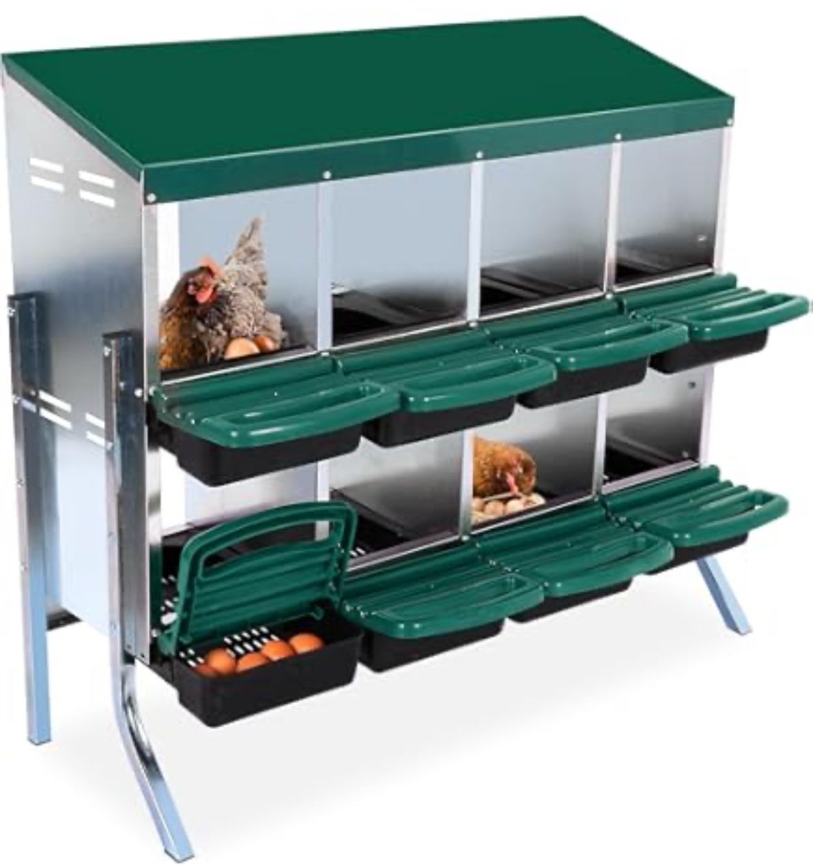 Nesting Boxes for Chickens, 8 Compartment