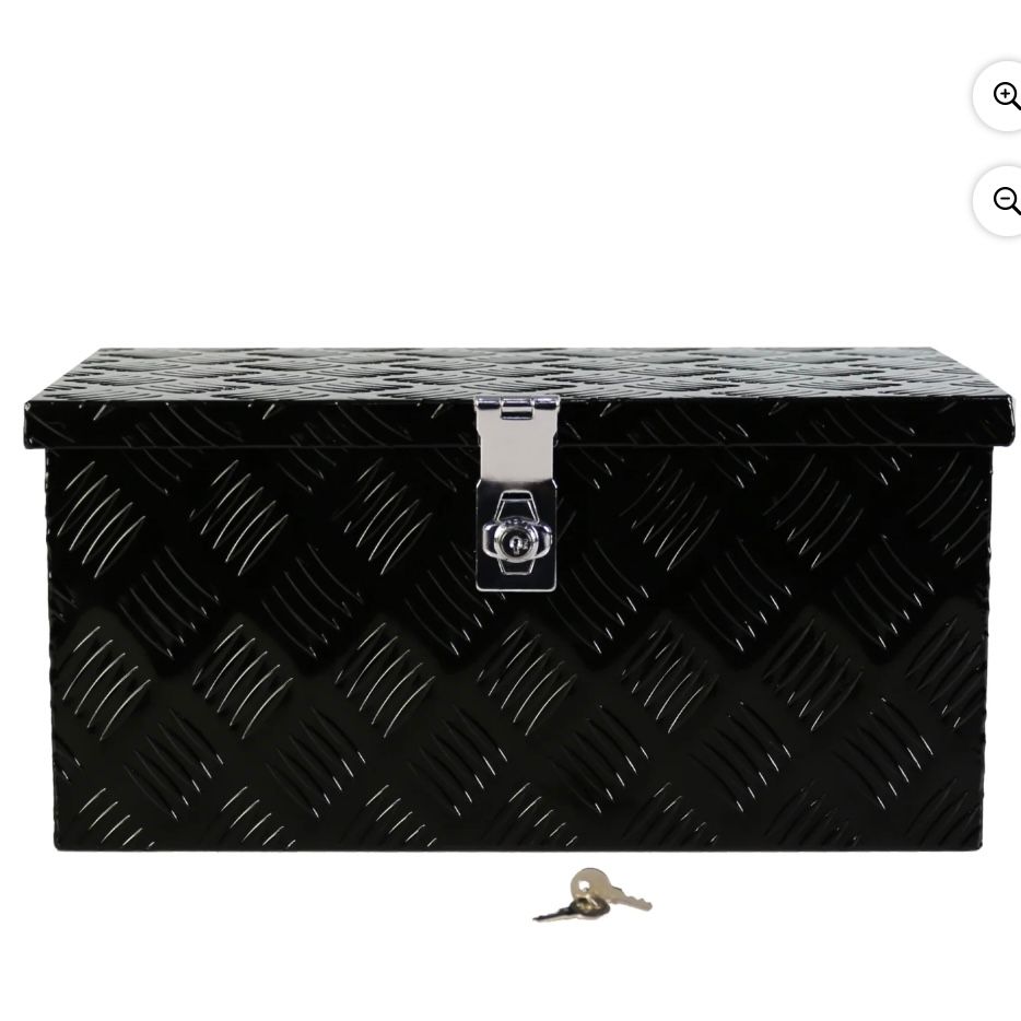 20” Black Aluminum Tool Box w/ Lock  Side Handle &amp; Keys