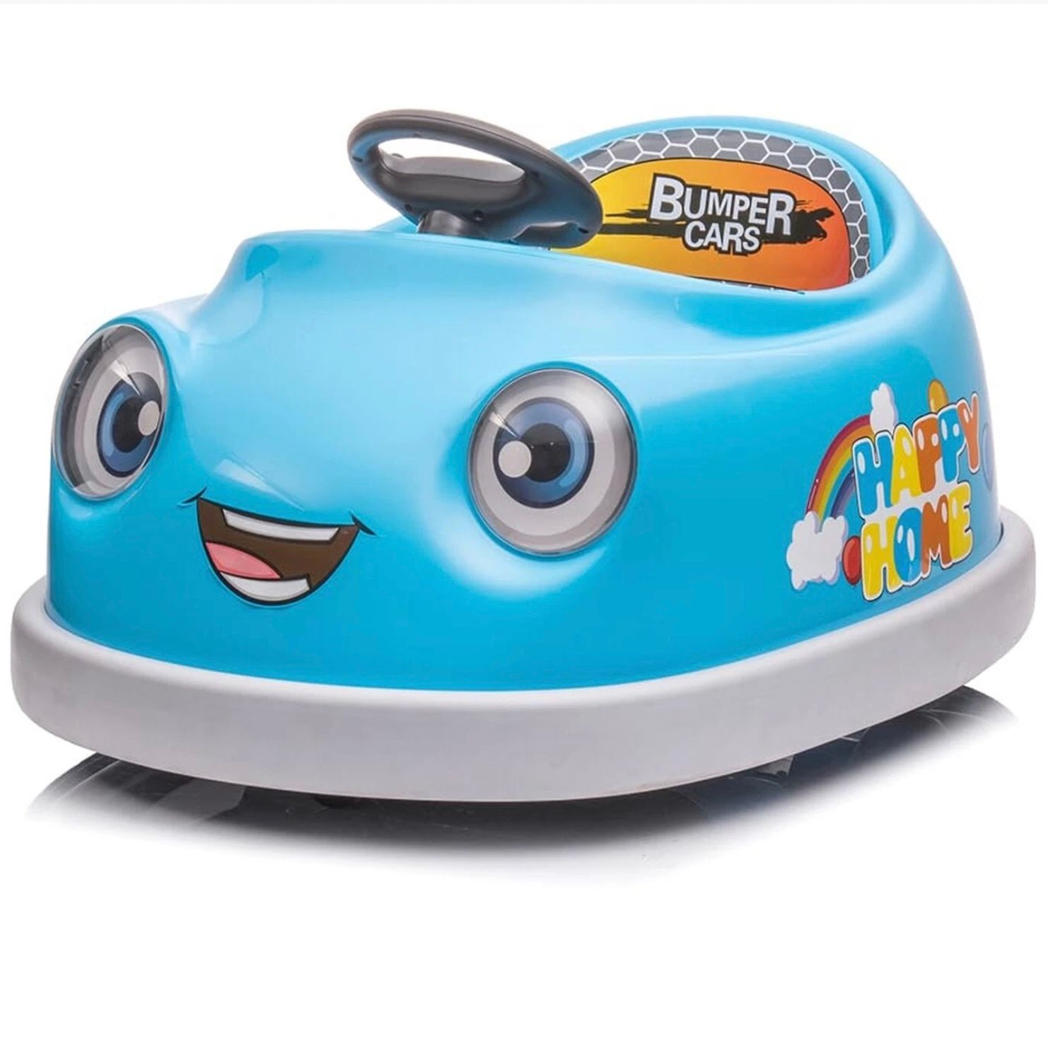 12V Bumper Car for Kids, 6-in-1 Electric Bumper Car with Pushrod