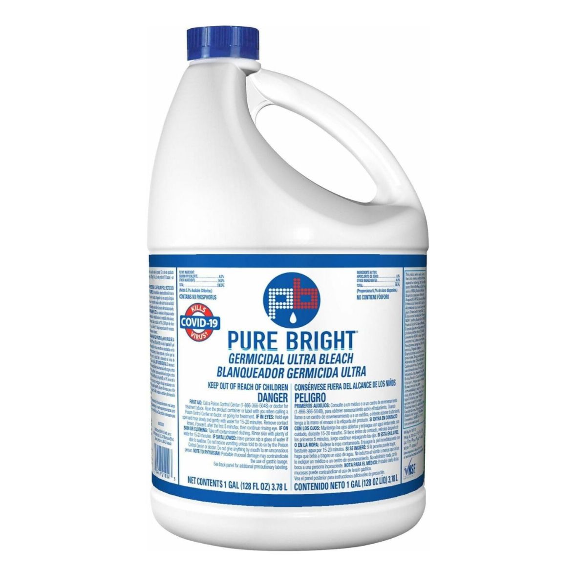 Pure bright ultra bleach - 1 gallon