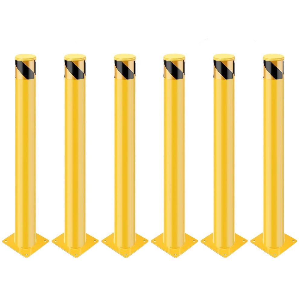 Safety Bollard Post, 42 x 4.5 inch Set of 6