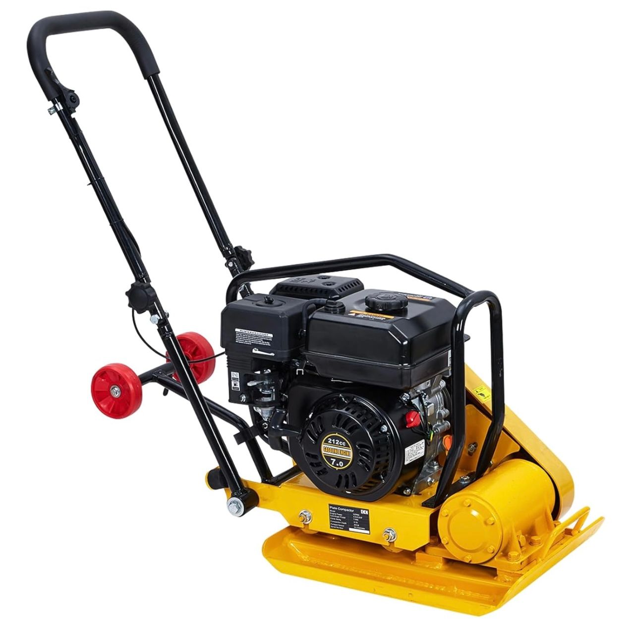 7HP Plate Compactor Rammer, 212CC Gas Engine, 4200lbs Compaction Force