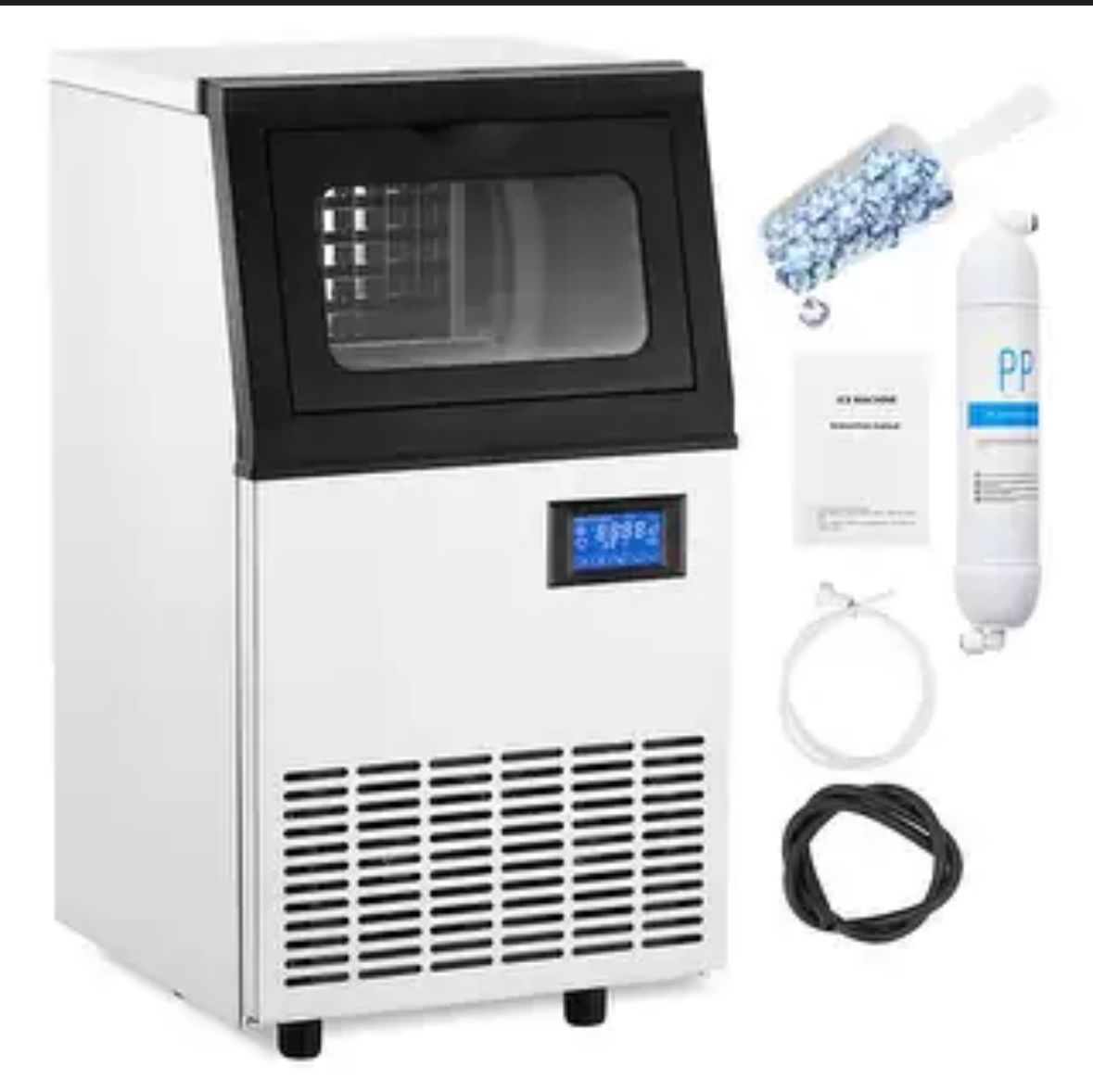Stainless steel commercial ice maker