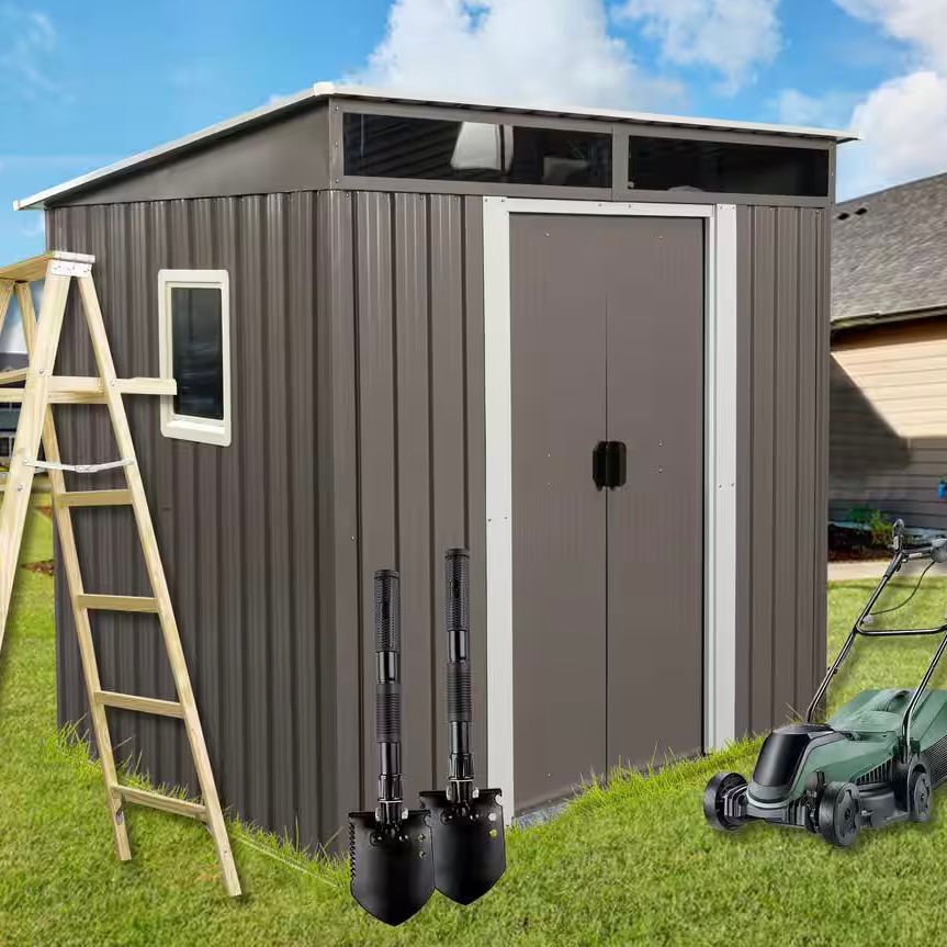 6 ft. W x 5 ft. D Outdoor Metal Storage