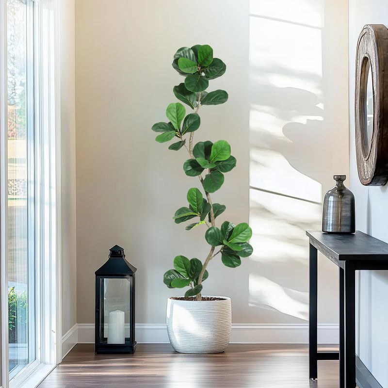 6ft Artificial Rubber Tree Faux Plant
