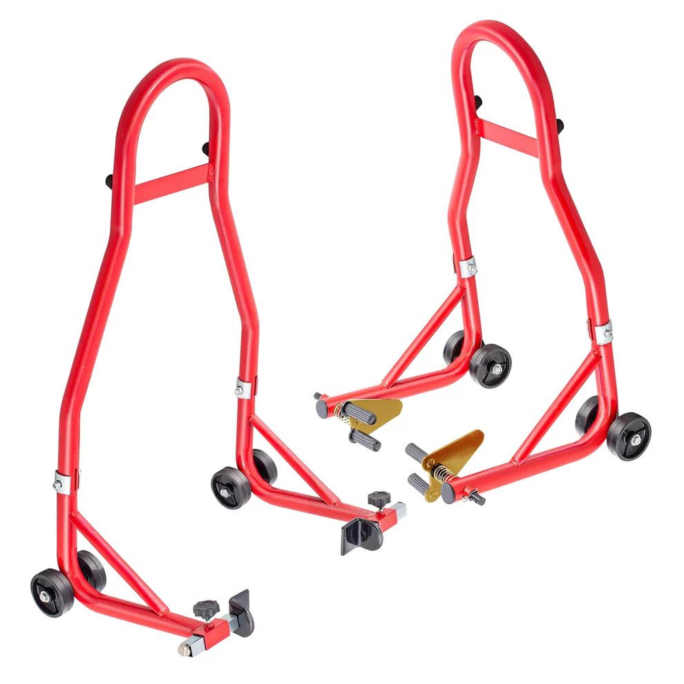 Motorcycle Stand Lift - 900lbs Front &amp; Rear Combo Universal Motorcycle Stands