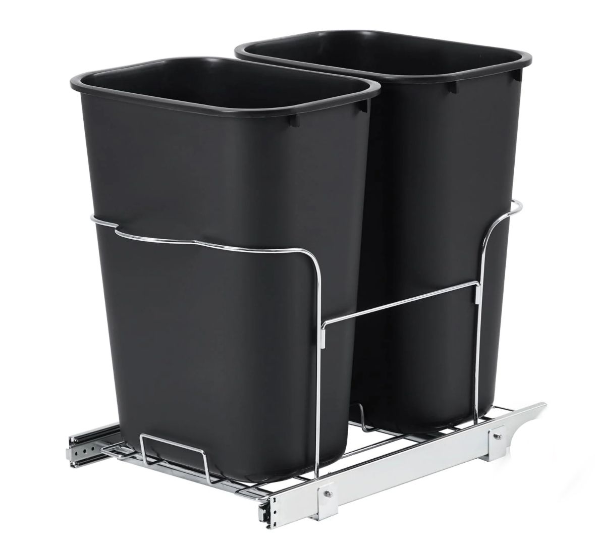 Double pull out trash can kit