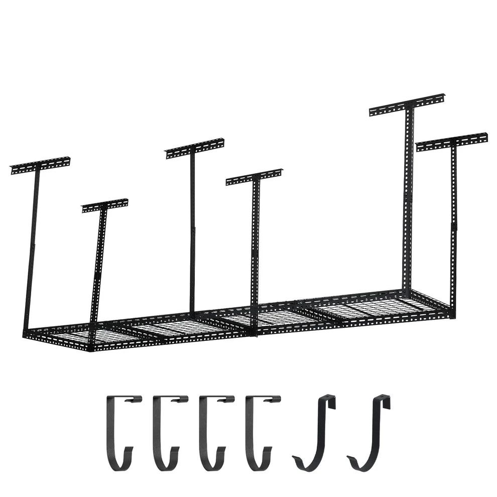2x8 FT Overhead Garage Storage Rack, 22&quot;-40&quot;
