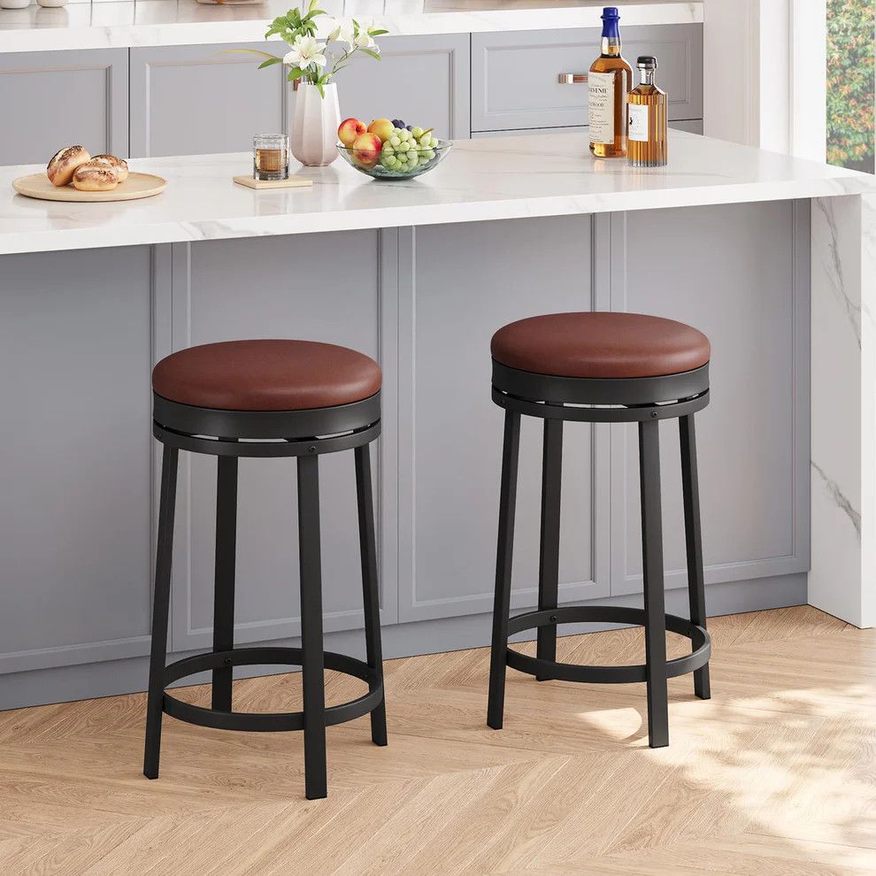 24&#39;&#39; Swivel Bar Stools Set of 2